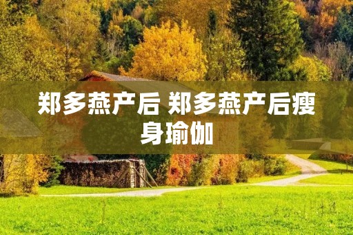 郑多燕产后 郑多燕产后瘦身瑜伽