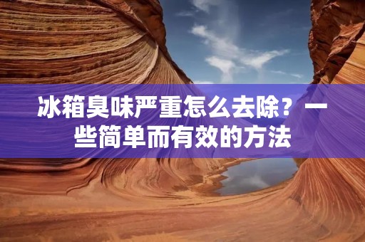 冰箱臭味严重怎么去除？一些简单而有效的方法
