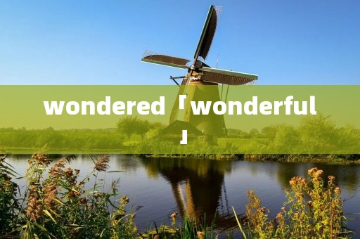 wondered「wonderful」 wondered「wonderful」
