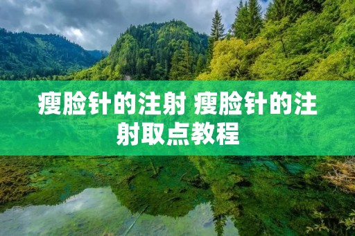 瘦脸针的注射 瘦脸针的注射取点教程