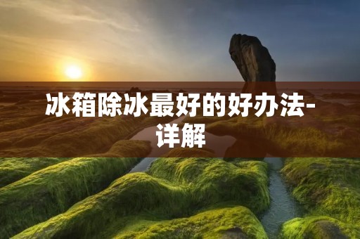 冰箱除冰最好的好办法-详解