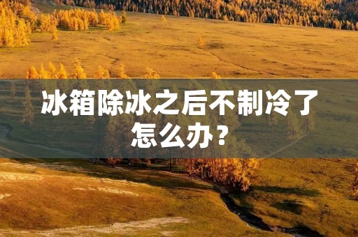 冰箱除冰之后不制冷了怎么办? 冰箱除冰之后不制冷了怎么办?