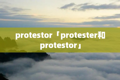 protestor「protester和protestor」 protestor「protester和protestor」