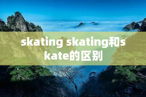 skating skating和skate的区别