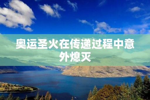 奥运圣火在传递过程中意外熄灭 奥运圣火在传递过程中意外熄灭