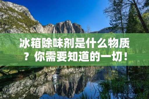 冰箱除味剂是什么物质？你需要知道的一切！