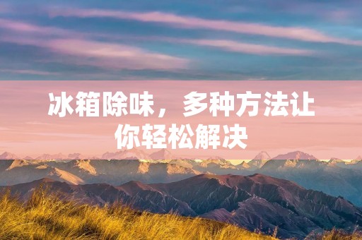 冰箱除味，多种方法让你轻松解决