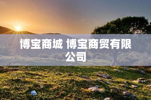 博宝商城 博宝商贸有限公司
