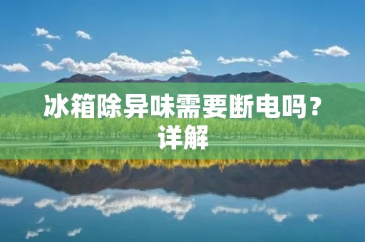 冰箱除异味需要断电吗？详解