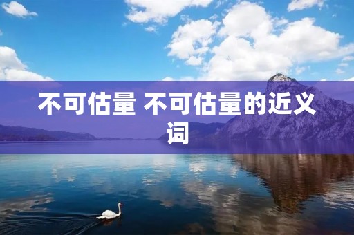 不可估量 不可估量的近义词