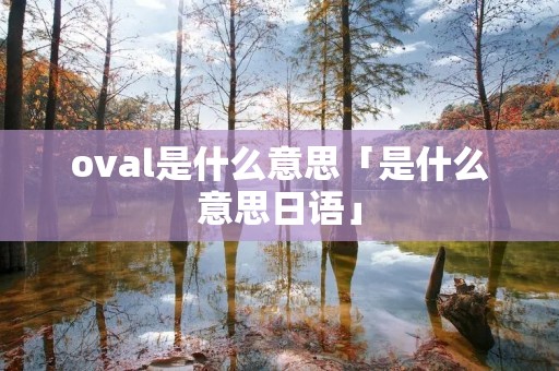 oval是什么意思「是什么意思日语」