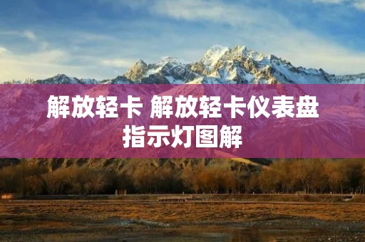 解放轻卡 解放轻卡仪表盘指示灯图解