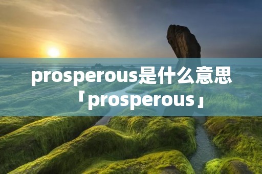 prosperous是什么意思「prosperous」