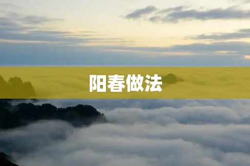 阳春做法：鲜美可口的广东美食