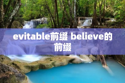 evitable前缀 believe的前缀