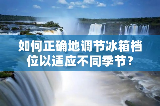 如何正确地调节冰箱档位以适应不同季节？