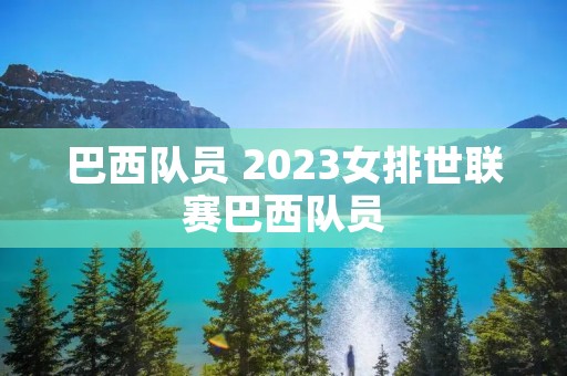 巴西队员 2023女排世联赛巴西队员