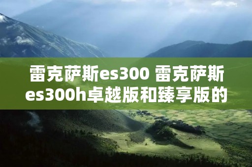 雷克萨斯es300 雷克萨斯es300h卓越版和臻享版的区别 雷克萨斯es300 雷克萨斯es300h卓越版和臻享版的区别