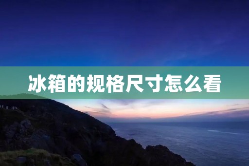 冰箱的规格尺寸怎么看