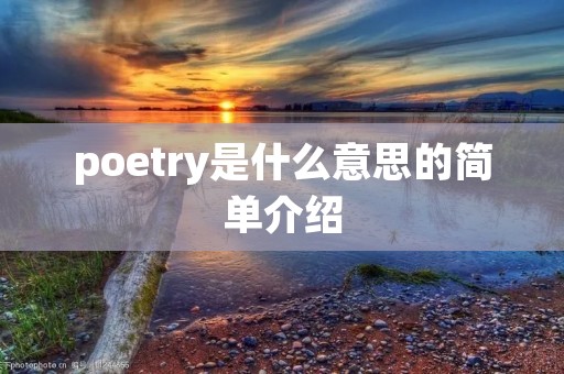 poetry是什么意思的简单介绍