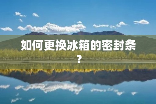 如何更换冰箱的密封条？