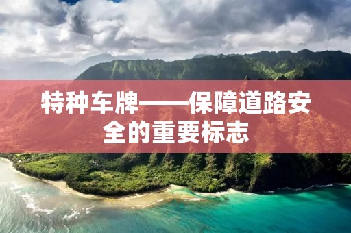 特种车牌——保障道路安全的重要标志 特种车牌——保障道路安全的重要标志