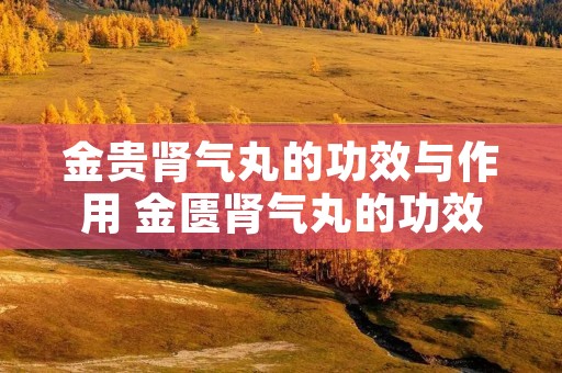 金贵肾气丸的功效与作用 金匮肾气丸的功效与作用壮阳吗