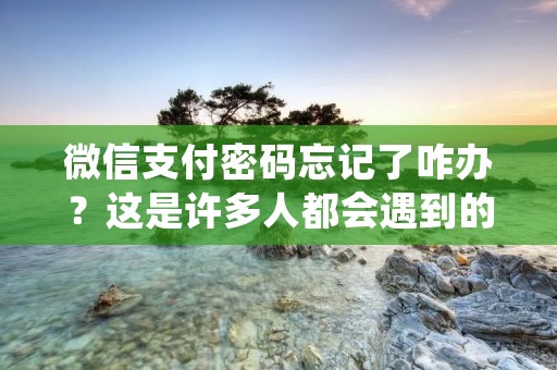 微信支付密码忘记了咋办?这是许多人都会遇到的问题,因为平时我们使用微信支付的次数非常频繁,有时候密码会被遗忘或者输入错误,导致无法进行支付,这时候该怎么办呢?本文将为大家详细介绍微信支付密码忘记了该如何处理。
