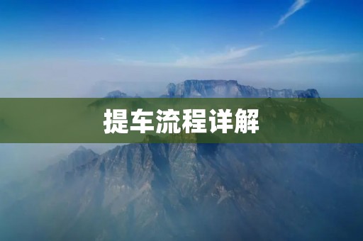 提车流程详解:从下单到提车的全过程 提车流程详解:从下单到提车的全过程