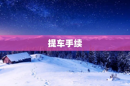 提车手续:从购车到上牌的全过程 提车手续:从购车到上牌的全过程