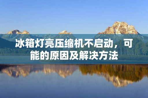 冰箱灯亮压缩机不启动，可能的原因及解决方法