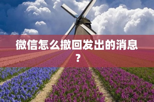 微信怎么撤回发出的消息?