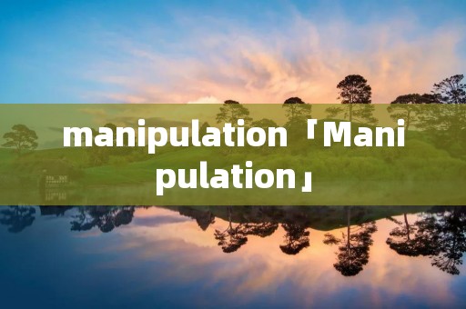 manipulation「Manipulation」