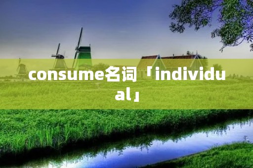 consume名词「individual」