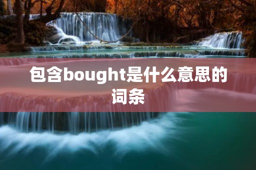 包含bought是什么意思的词条 包含bought是什么意思的词条