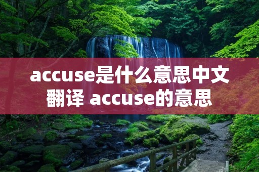 accuse是什么意思中文翻译 accuse的意思
