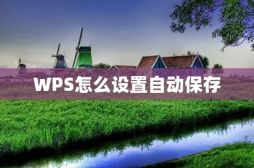 WPS怎么设置自动保存