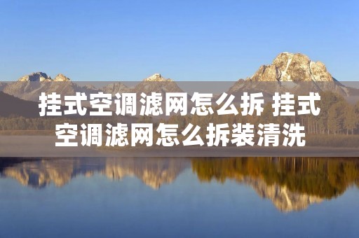 挂式空调滤网怎么拆 挂式空调滤网怎么拆装清洗