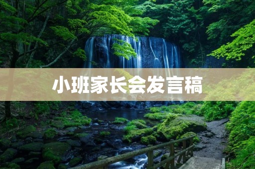 小班家长会发言稿:关注孩子的成长与发展