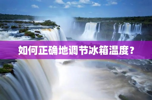 如何正确地调节冰箱温度？