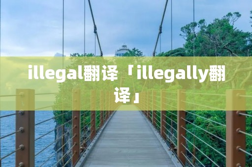 illegal翻译「illegally翻译」