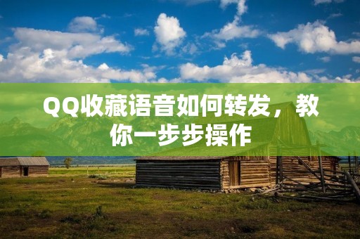 QQ收藏语音如何转发,教你一步步操作