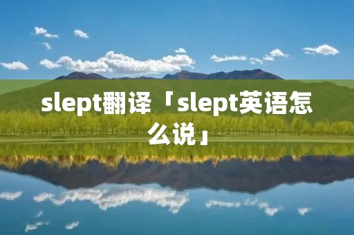 slept翻译「slept英语怎么说」