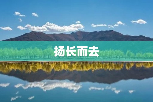 扬长而去:不舍过去,不畏未来