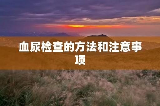 血尿检查的方法和注意事项 血尿检查的方法和注意事项