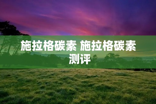 施拉格碳素 施拉格碳素 测评