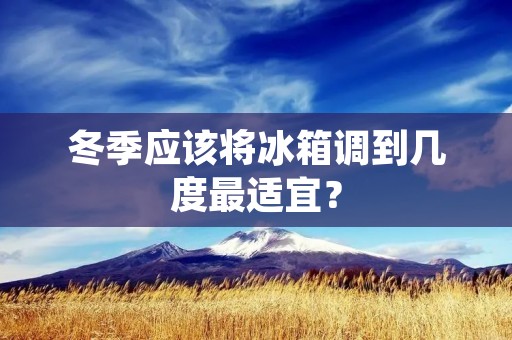冬季应该将冰箱调到几度最适宜？