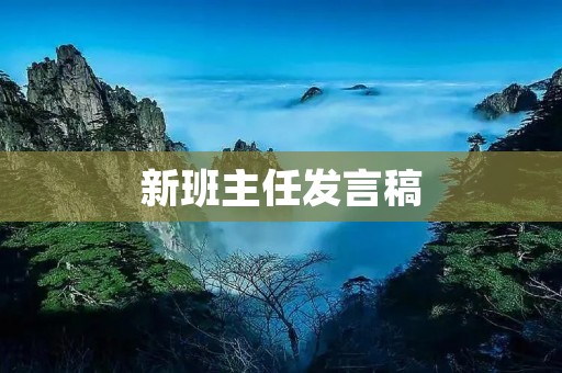新班主任发言稿:让我们一起开启新的征程