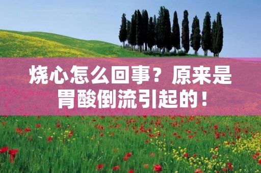 烧心怎么回事?原来是胃酸倒流引起的! 烧心怎么回事?原来是胃酸倒流引起的!