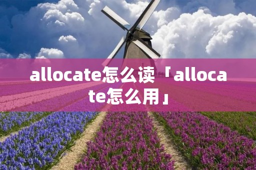 allocate怎么读「allocate怎么用」